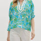 Entro - Floral Caftan Contrasted Top