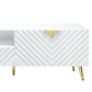 Gaines - High Gloss TV Stand - White