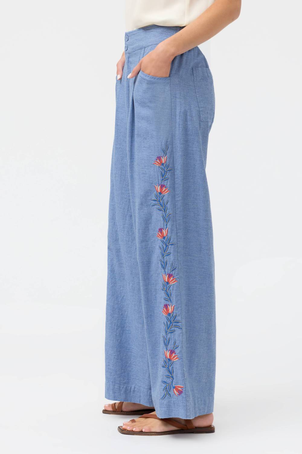 Johnny Was - ELIZABETH WIDE LEG PLEAT PANT
