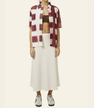 Find Me Now - Hunter Mesh Button Down Top