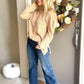 Lovesoft - Long Sleeve Waffle Knit Sweater