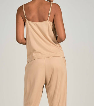 Elan - SPAGHETTI STRAPS DRAPE FRONT TOP