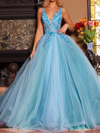 Jovani - Floral Embroidered Bodice Ballgown