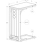 Elegant Accent Table, C-Shaped, Transitional
