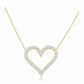 Diana M Jewels - 0.45 Cts Diamond Open-heart Pendant