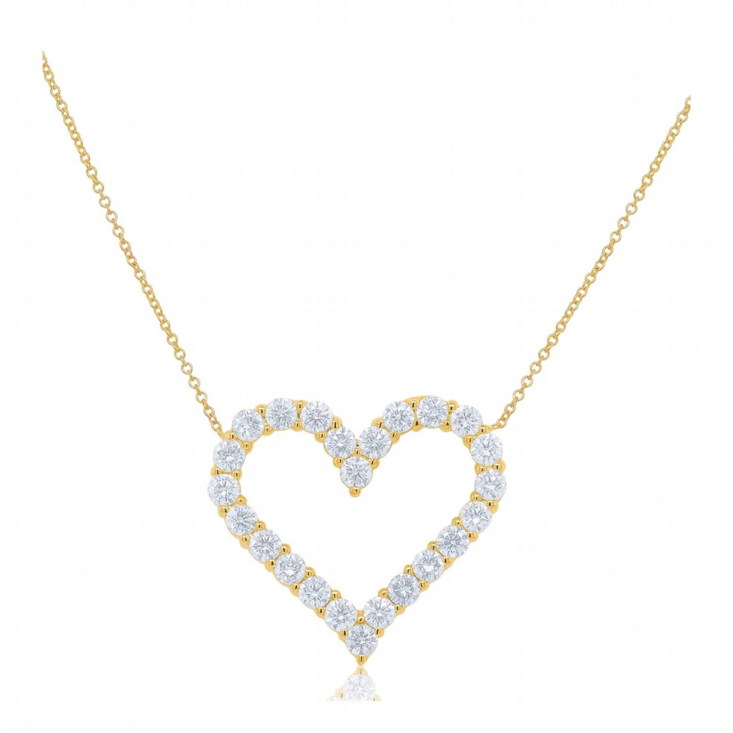 Diana M Jewels - 0.45 Cts Diamond Open-heart Pendant