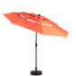 Aluminium 10ft 3-Tier Auto-Tilt Outdoor Patio Umbrella - Orange