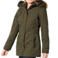 Free Country Women's Parka Coat With Attached Faux Fur Hood Green Size Medium
