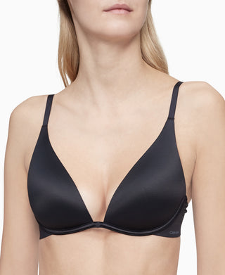 Calvin Klein Women's Liquid Touch Lightly Lined Plunge Bra Black Size 32