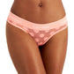 Calvin Klein Women's Dot Mesh Thong Underwear Pink Size Small