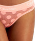 Calvin Klein Women's Dot Mesh Thong Underwear Pink Size Small
