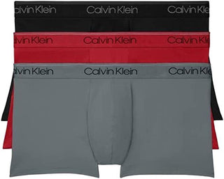 Calvin Klein Men's 3 Pack Microfiber Stretch Low Rise Trunks Black Size Medium
