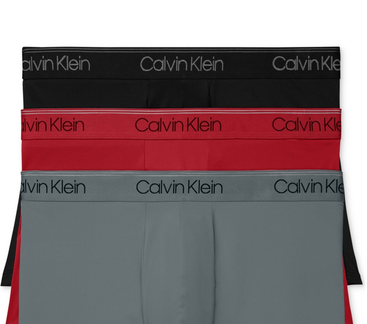 Calvin Klein Men's 3 Pack Microfiber Stretch Low Rise Trunks Black Size X-Large