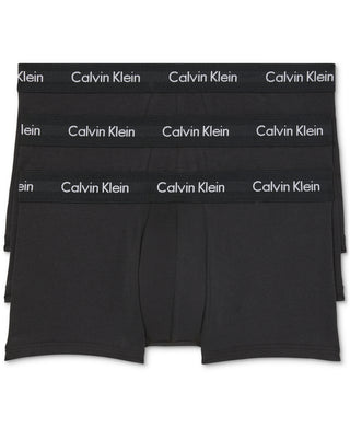 Calvin Klein Men's 3 Pack Stretch Cotton Trunks Black Size Medium