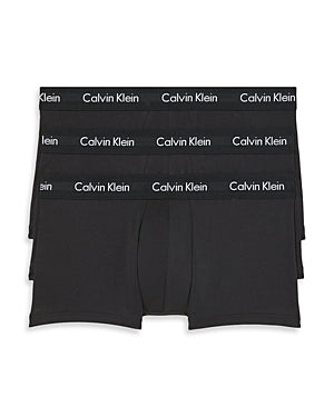 Calvin Klein Men's 3 Pack Stretch Cotton Trunks Black Size X-Large