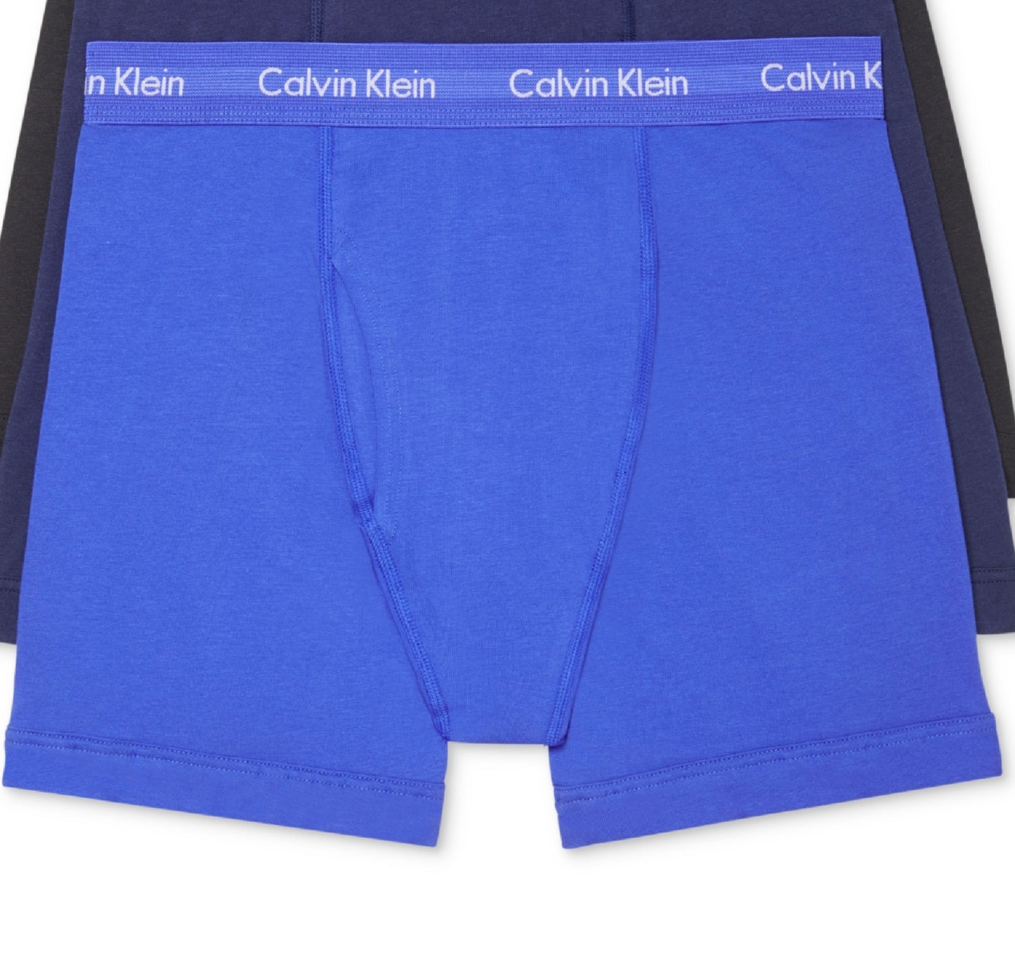 Calvin Klein Men's 3 Pack Stretch Cotton Boxer Briefs Blue Size Medium