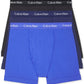 Calvin Klein Men's 3 Pack Stretch Cotton Boxer Briefs Blue Size Large