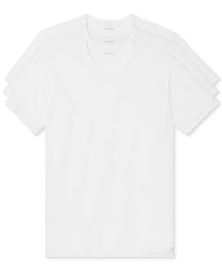 Calvin Klein Women's 3 Pack Stretch Cotton Crewneck T-Shirts White Size Small