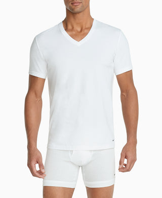 Nike Men's Everyday Stretch V Neck 2 Pack T-Shirts White Size Small