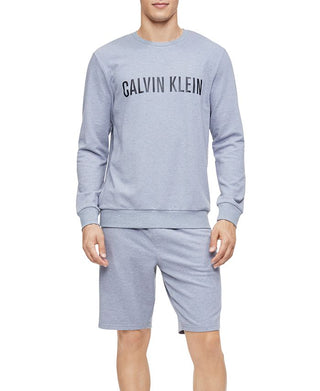 Calvin Klein Men's Sweatshirt Nightwear Sleep Shirt Blue Size X-Large