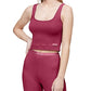 Calvin Klein Women's Pure Ribbed Cropped Tank Red Size Large