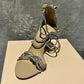 Alexandre Birman Women's Vicky Crystal High Heel Sandals Gray Size 10