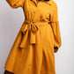 The Curve La - Plus Size Button Front Fit And Flare Dress With Pockets