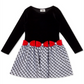 Rare Editions Toddler Girl's Velvet Drop Waist Bow Dress Black Size 4T