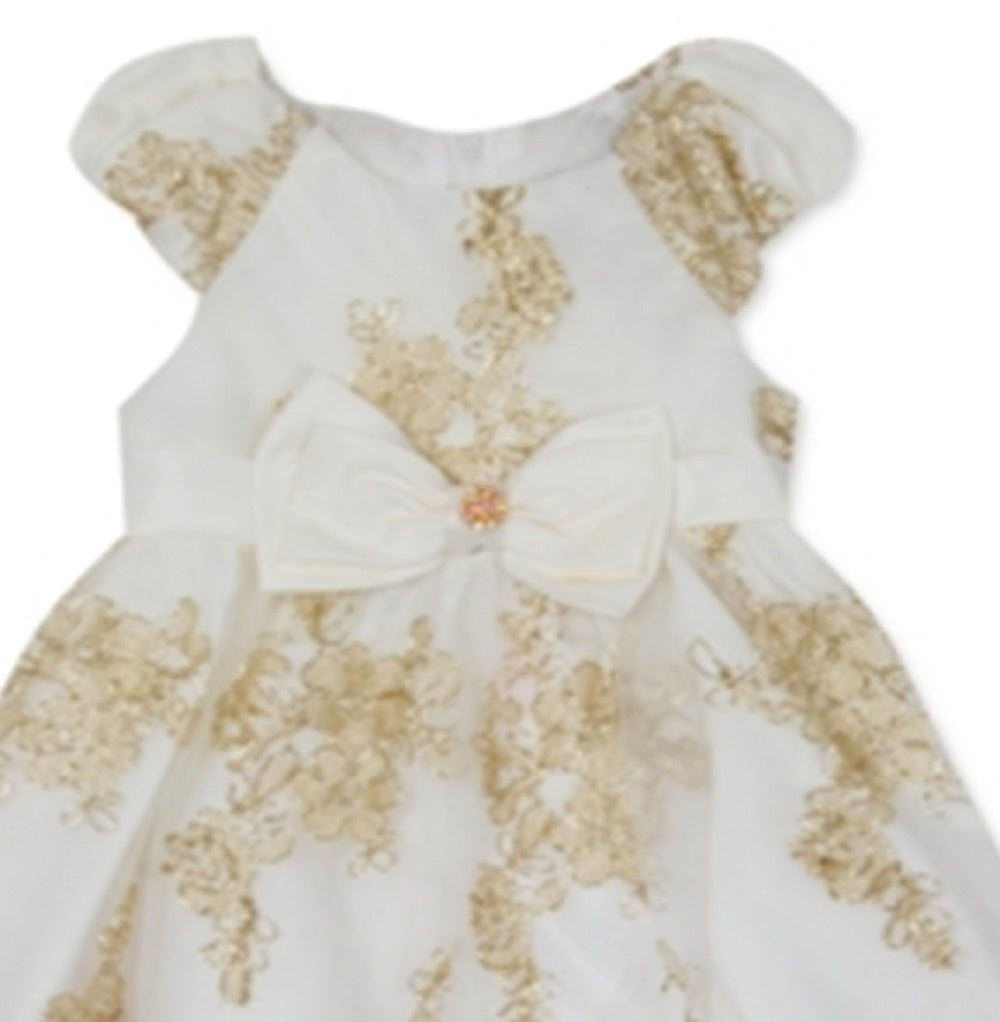 Rare Editions Baby Girl's Embroidered Mesh Dress & Panty White Size 6-9MOS