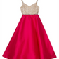 Rare Editions Big Girl's Embellished Metallic & Satin Dress Pink Size 10