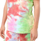 Fila Women's Alivia Cotton Tie Dyed T-Shirt Green Size Medium