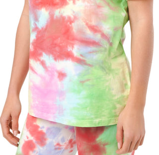 Fila Women's Alivia Cotton Tie Dyed T-Shirt Green Size Medium