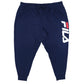 Fila Men's Plus Stand Graphic Drawstring Waist Jogger Pants Blue Size 4X