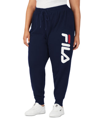 Fila Men's Plus Stand Graphic Drawstring Waist Jogger Pants Blue Size 4X