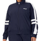 Fila Women's Jovia Zip Front Logo Track Jacket Blue Size 1X