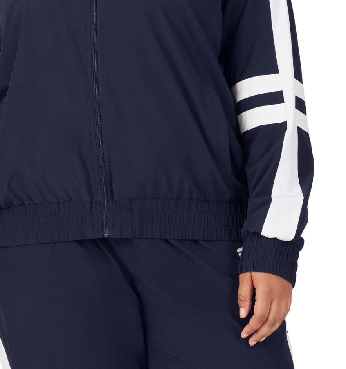 Fila Women's Jovia Zip Front Logo Track Jacket Blue Size 1X