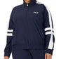 Fila Women's Jovia Zip Front Logo Track Jacket Blue Size 3X
