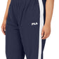 Fila Women's Jovia Mid Rise Contrast Trim Track Pants Blue Size 2X