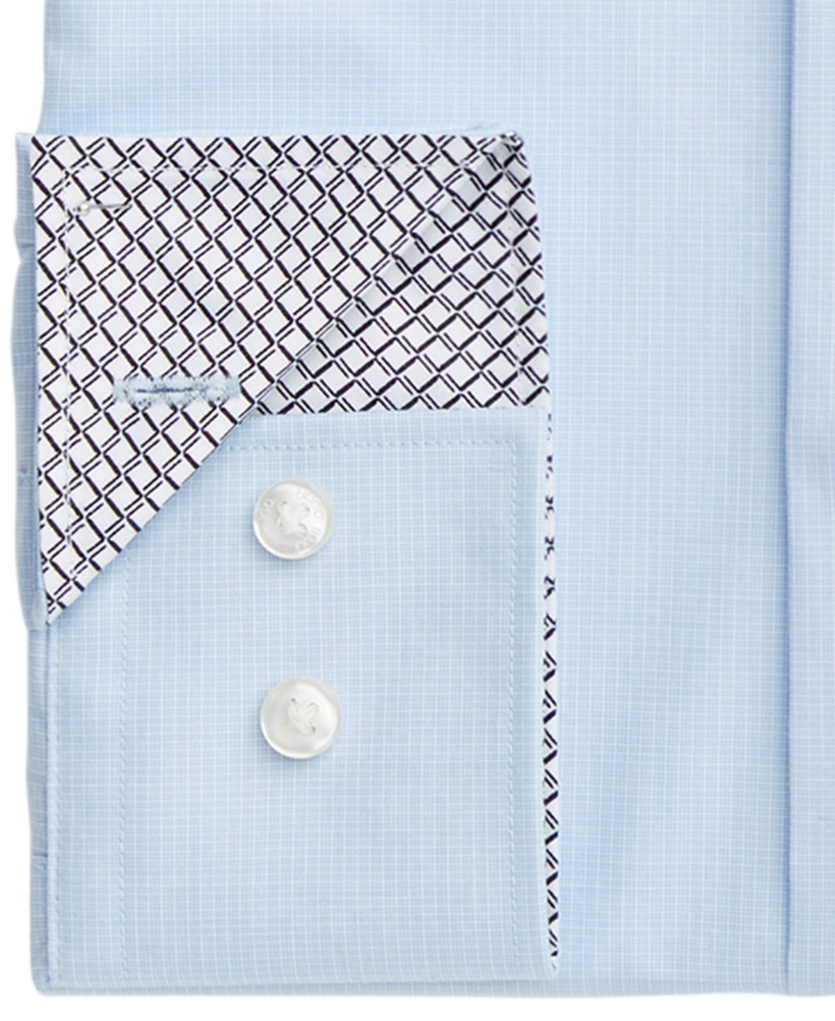 Hugo Boss Men's Koey Slim Fit Mini Check Dress Shirt Blue Size 16.5X32X33