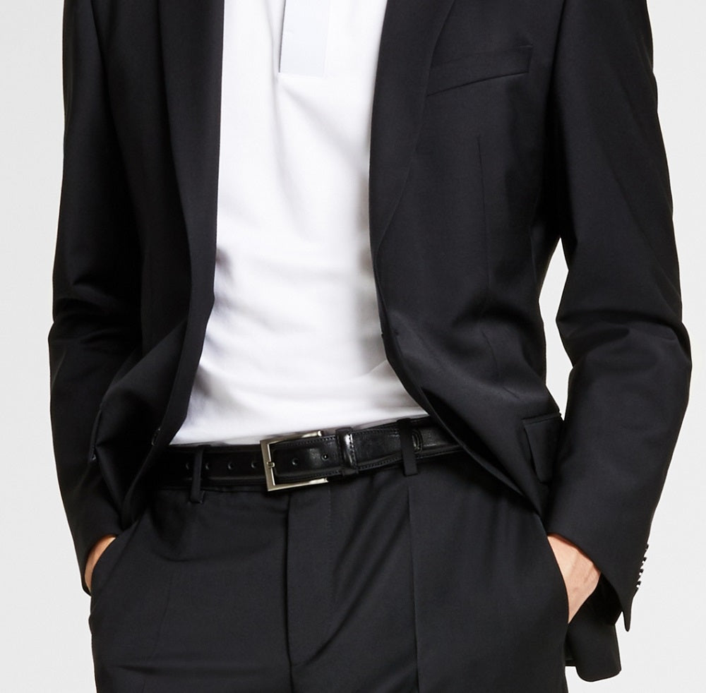 Hugo Boss Men's Slim Fit Superflex Stretch Solid Suit Jacket Black Size 40