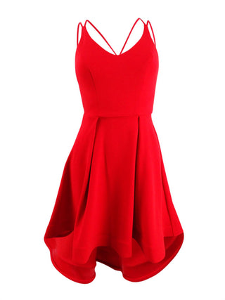 B Darlin Junior's Strappy High Low Dress Red Size 0