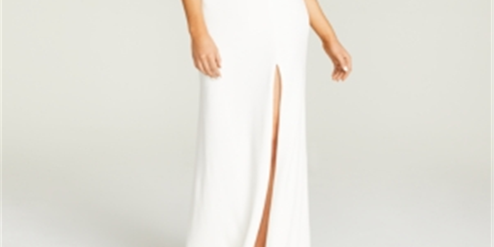 B Darlin Junior's Off The Shoulder Gown White Size 5-6