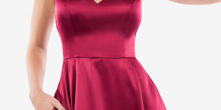 B Darlin Junior's Satin Fit & Flare Dress Wine Size 11/12