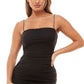 B Darlin Women's Mesh Ruched Tube Dress Black Size Medium