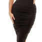 B Darlin Women's Mesh Ruched Tube Dress Black Size Medium