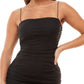 B Darlin Women's Mesh Ruched Tube Dress Black Size Large