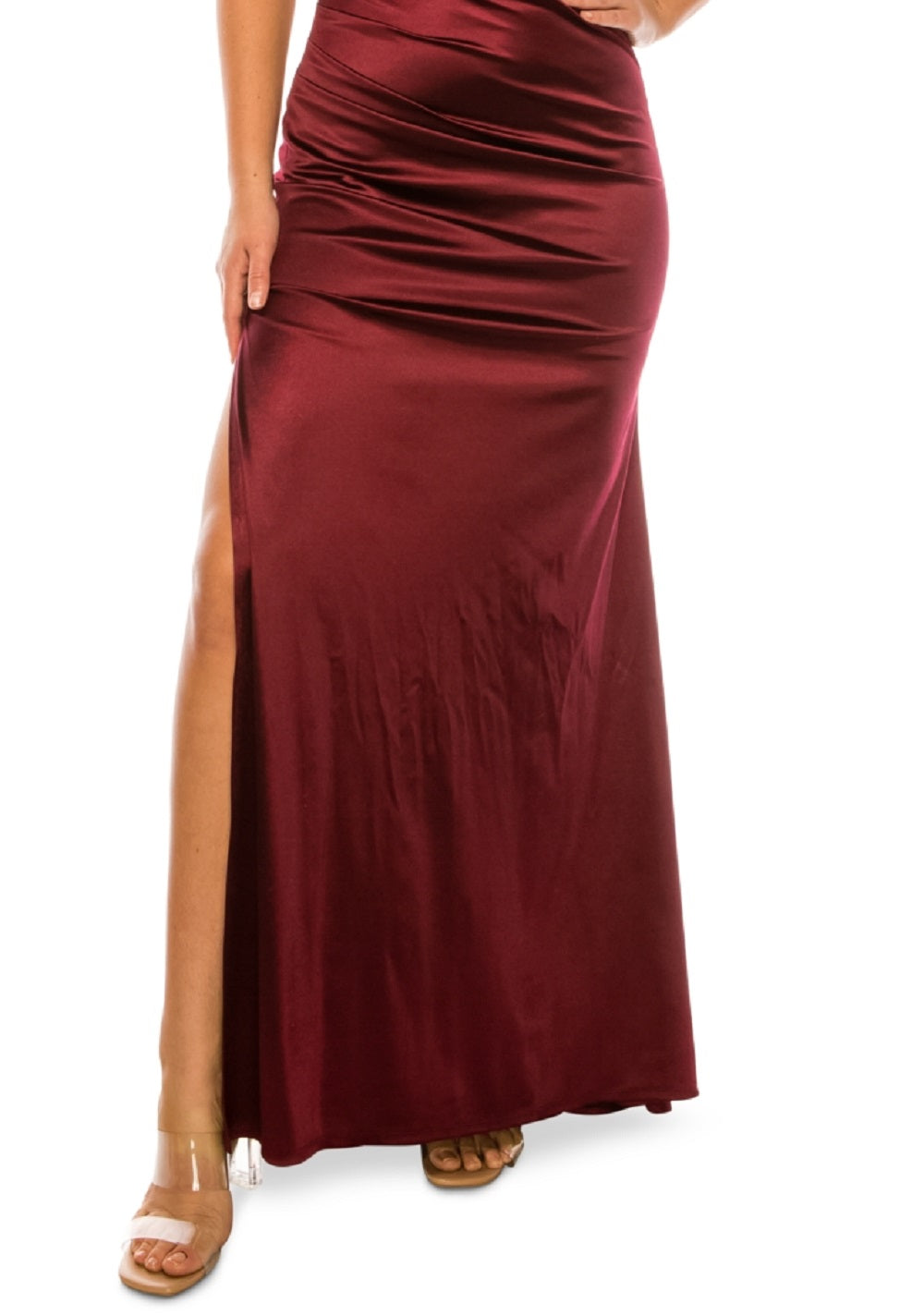 B Darlin Junior's Strappy Back Satin Gown Red Size 45052