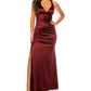 B Darlin Junior's Strappy Back Satin Gown Red Size 45052
