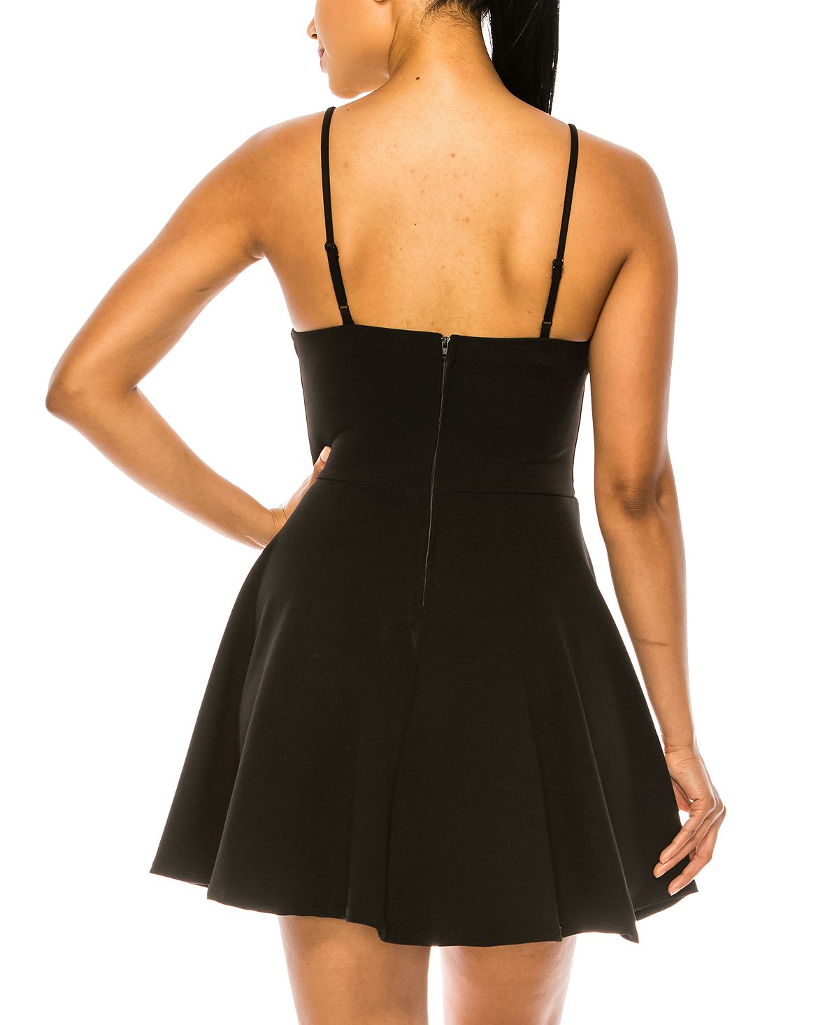 B Darlin Junior's Mesh Trim Fit & Flare Dress Black Size 12