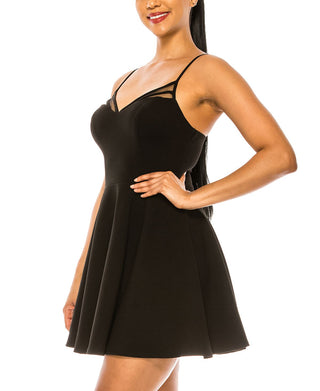 B Darlin Junior's Mesh Trim Fit & Flare Dress Black Size 12